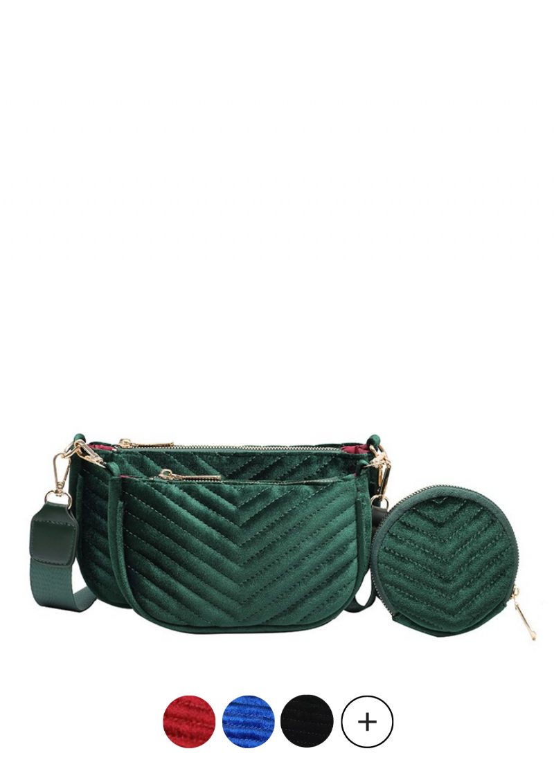 Vicenzo Small Velvet Crossbody-håndtaske Til Kvinder