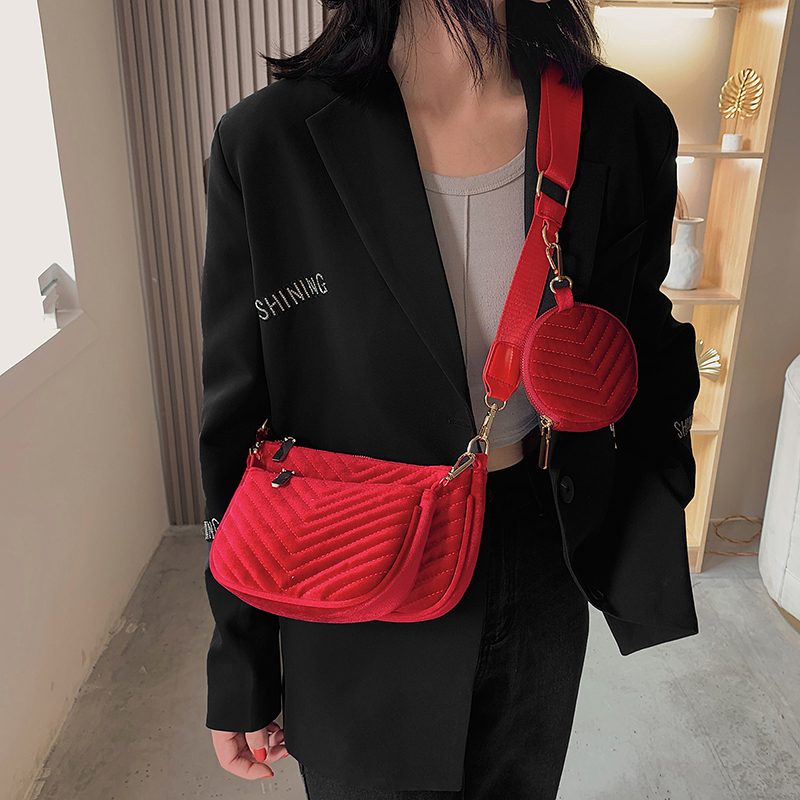Vicenzo Small Velvet Crossbody-håndtaske Til Kvinder - Grøn