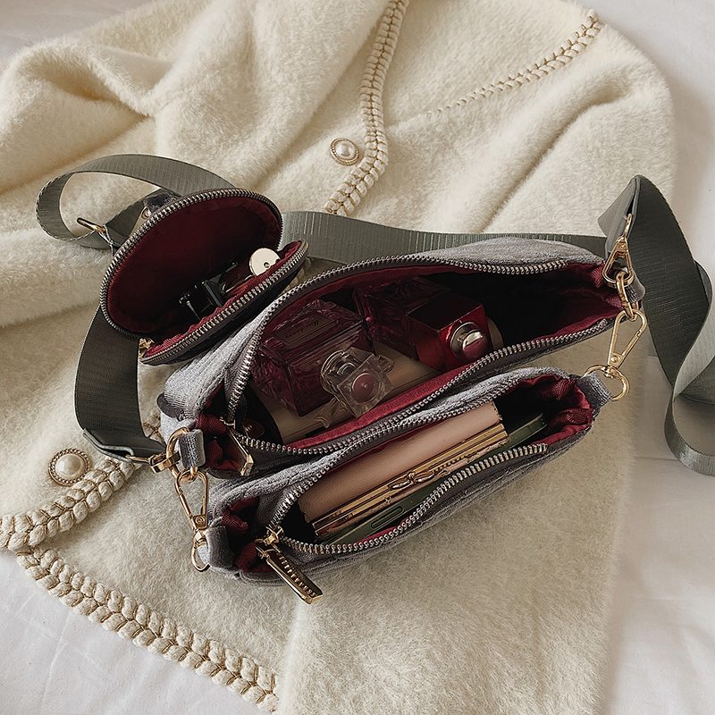 Vicenzo Small Velvet Crossbody-håndtaske Til Kvinder - Grøn