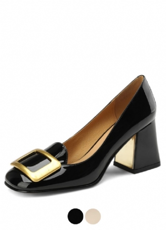 Victoria Dame Elegant Square Heels Pumps