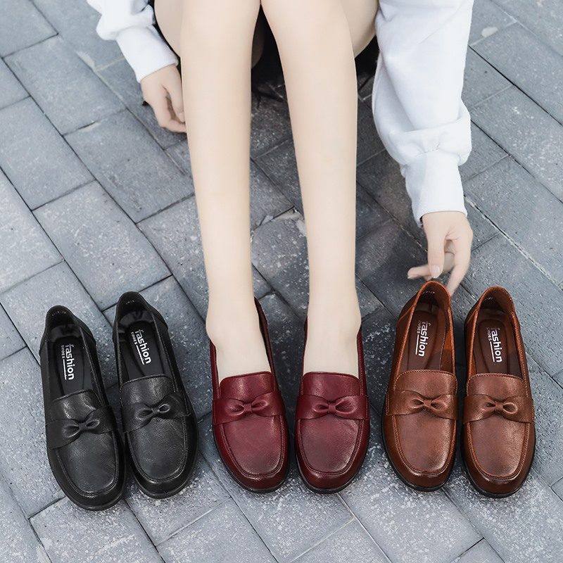 Victoria Retro Casual Loafer-sko I Læder Til Kvinder - Sort