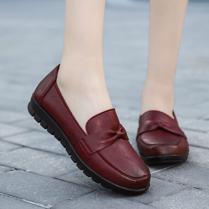 Victoria Retro Casual Loafer-sko I Læder Til Kvinder - Sort