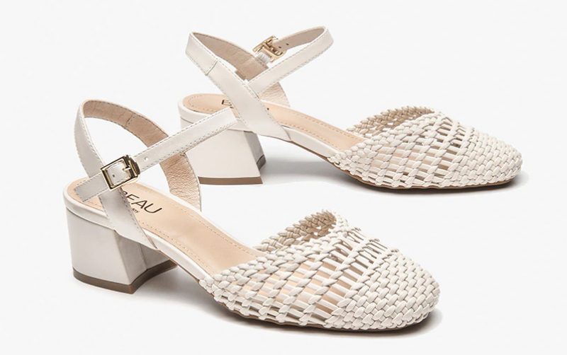 Victorina Lædersandaler Med Firkantet Tå Til Kvinder - Beige