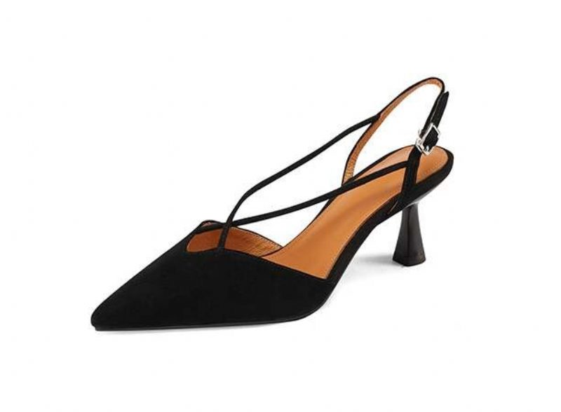 Vika Lædersandal Med Spids Tå Til Kvinder - Beige