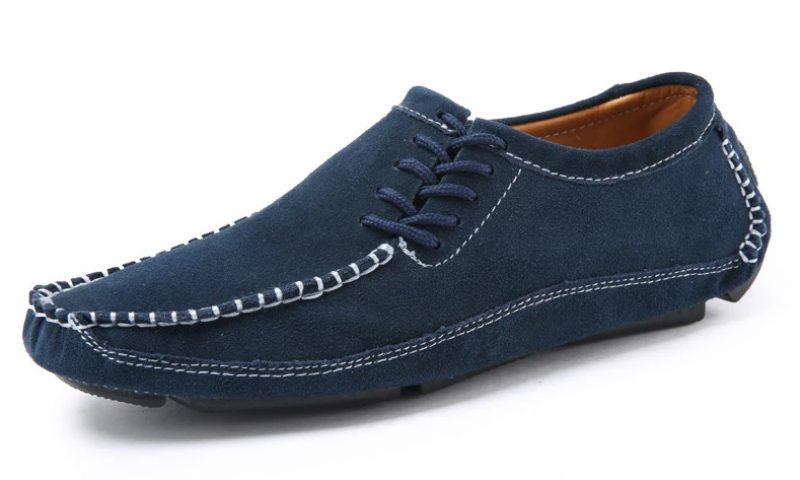 Walter Håndlavede Loafers Fritidssko Til Mænd - Blå
