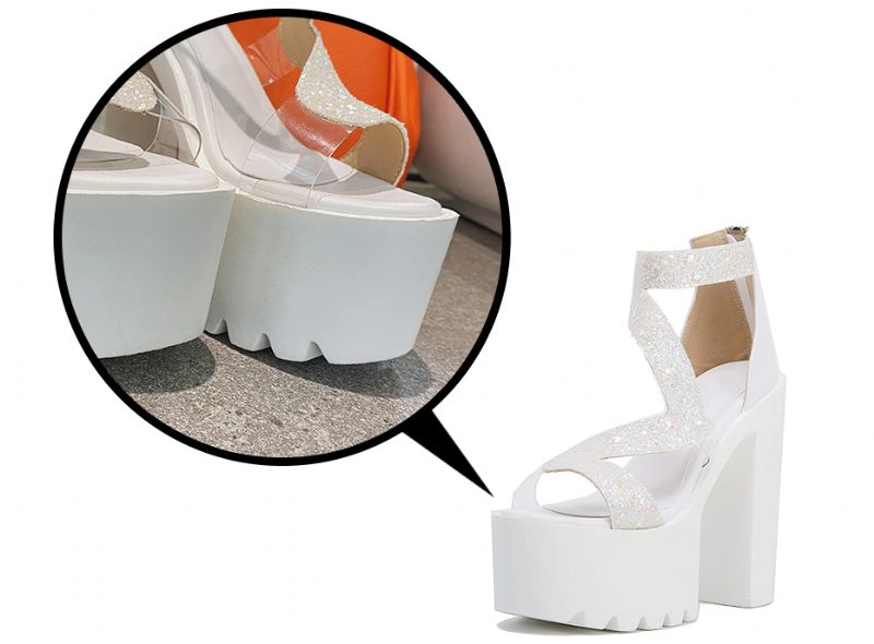 Yerssy Højhælet Sandal Til Kvinder Med Åben Tå - Sort