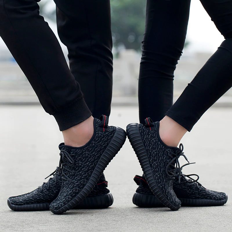 Yezy Åndbar Mesh-sneaker Til Mænd - Sort