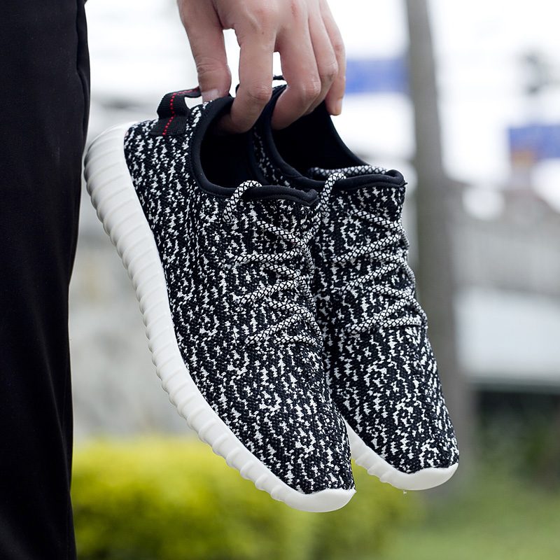 Yezy Åndbar Mesh-sneaker Til Mænd - Sort