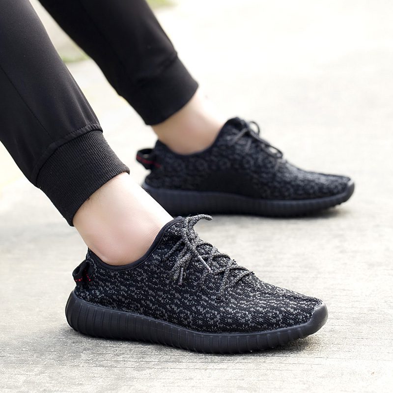 Yezy Åndbar Mesh-sneaker Til Mænd - Sort