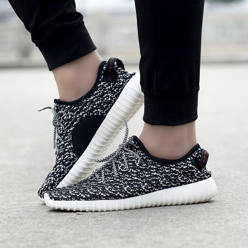 Yezy Åndbar Mesh-sneaker Til Mænd - Sort