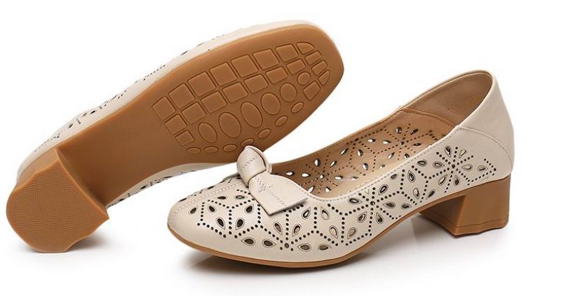 Yisney Casual Pumps Til Kvinder - Beige