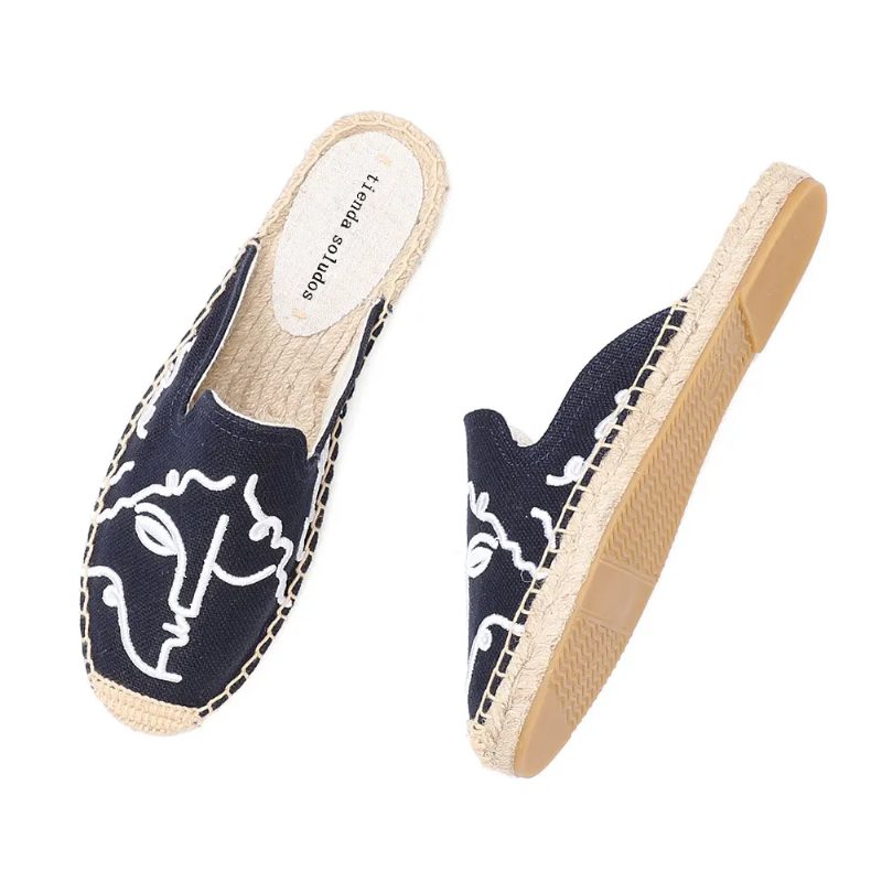 Yolanda Mules Espadrilles Til Kvinder - Marineblå