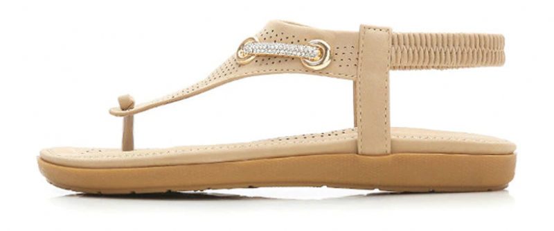 Yudith Sommersandal Med Flad Hæl Til Kvinder - Beige