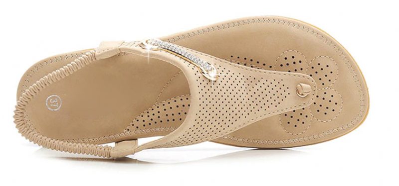 Yudith Sommersandal Med Flad Hæl Til Kvinder - Beige