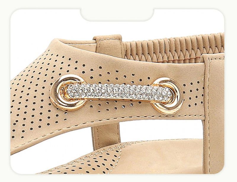 Yudith Sommersandal Med Flad Hæl Til Kvinder - Beige