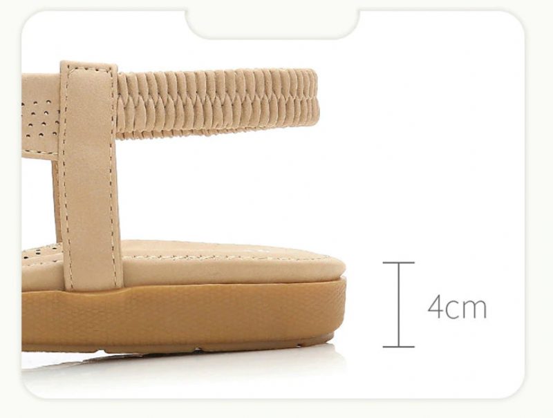 Yudith Sommersandal Med Flad Hæl Til Kvinder - Beige