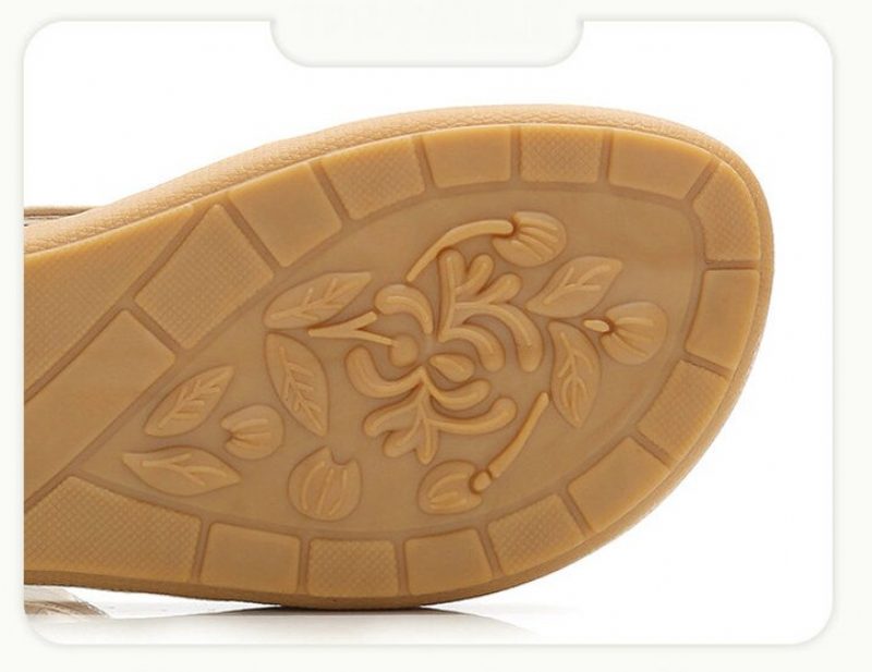 Yudith Sommersandal Med Flad Hæl Til Kvinder - Beige