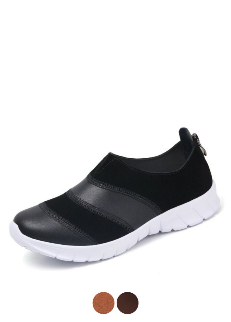 Yusuf Dame Loafer Slip-on Læder Fall Fashion Flat Black Sko