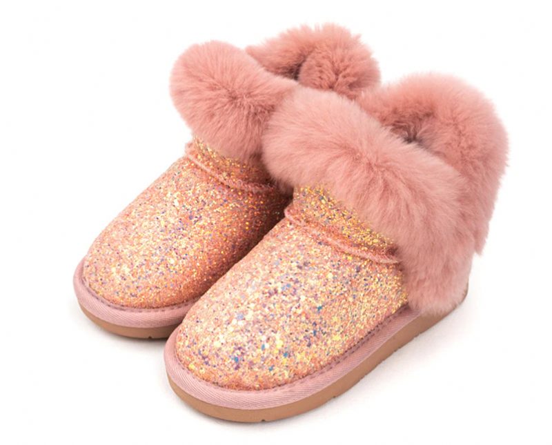 Zally-pigers Varmestøvle - Pink Pels