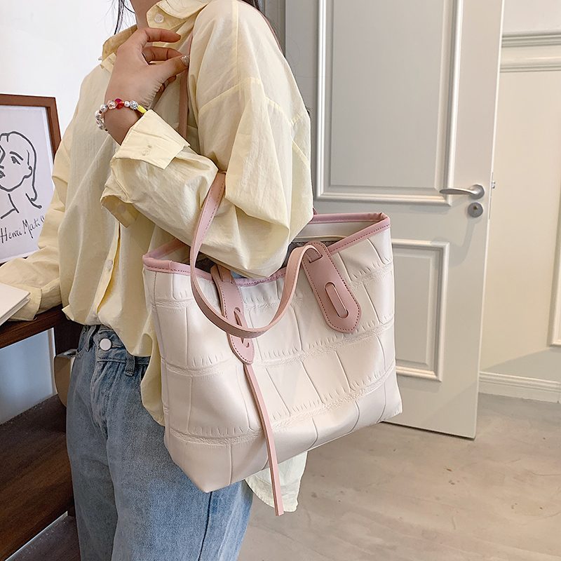 Zalora Luksus Designer Læder Skulder Håndtaske Til Kvinder - Khaki