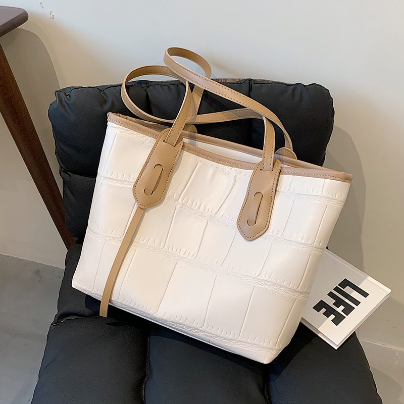 Zalora Luksus Designer Læder Skulder Håndtaske Til Kvinder - Khaki