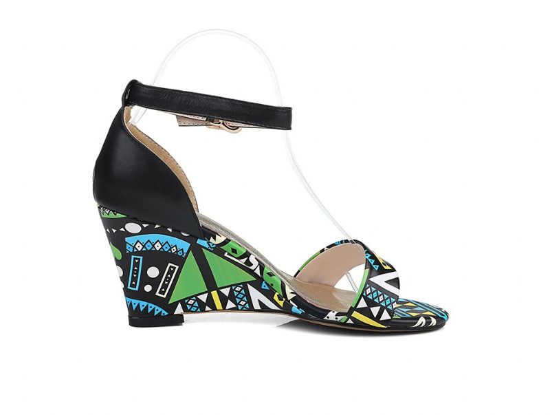 Zambia Wedges - Rød 7 cm