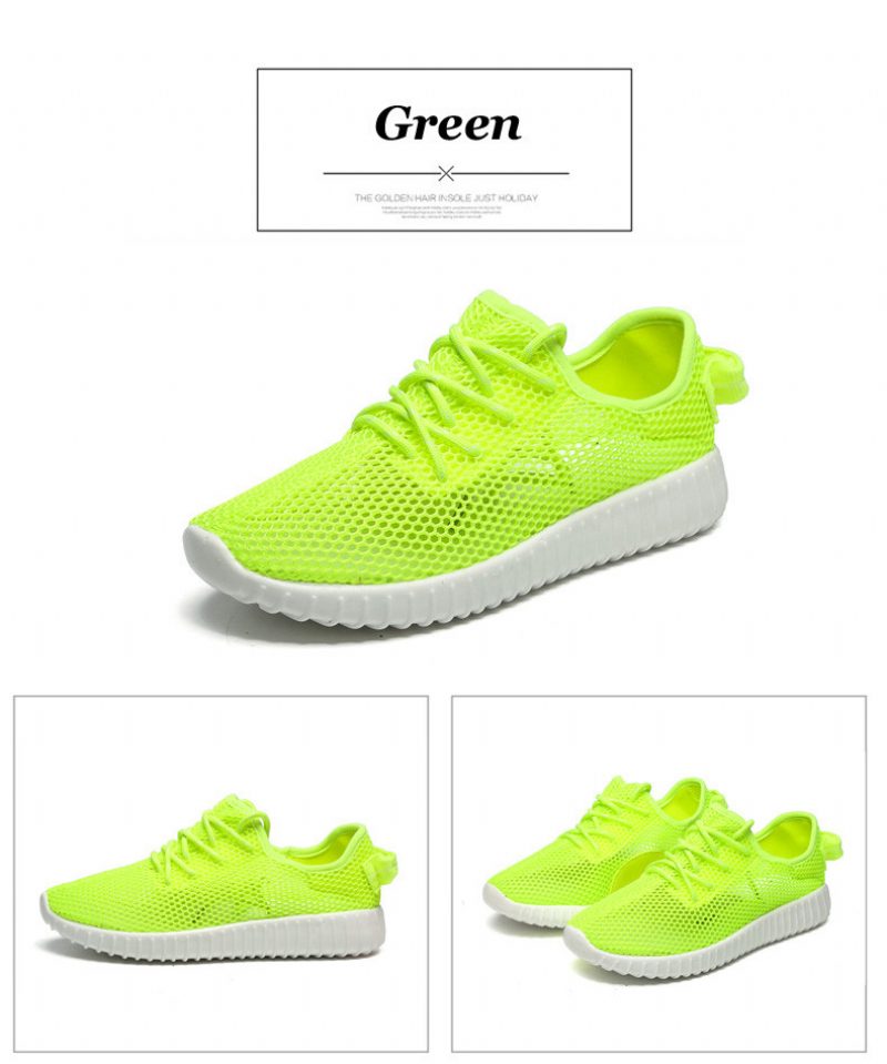 Zinab Sommer Sneaker Fashion Åndbar Mesh Sko - Grøn