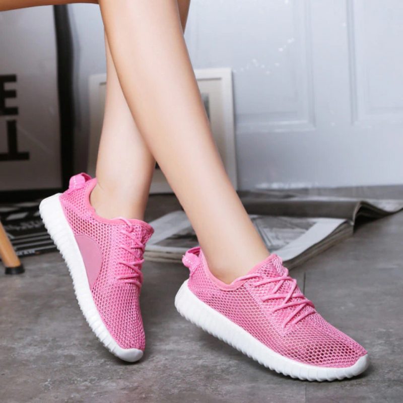 Zinab Sommer Sneaker Fashion Åndbar Mesh Sko - Grøn
