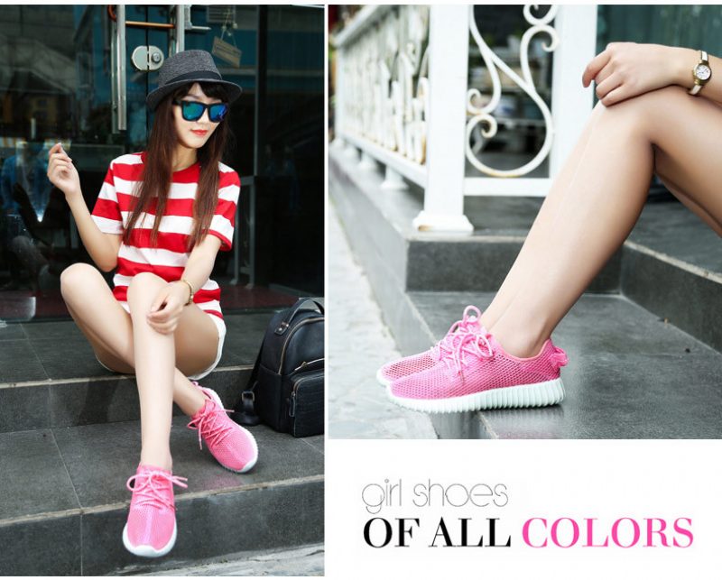 Zinab Sommer Sneaker Fashion Åndbar Mesh Sko - Grøn