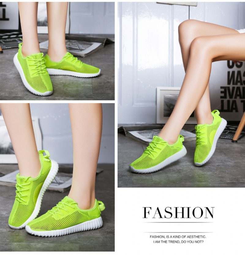 Zinab Sommer Sneaker Fashion Åndbar Mesh Sko - Grøn