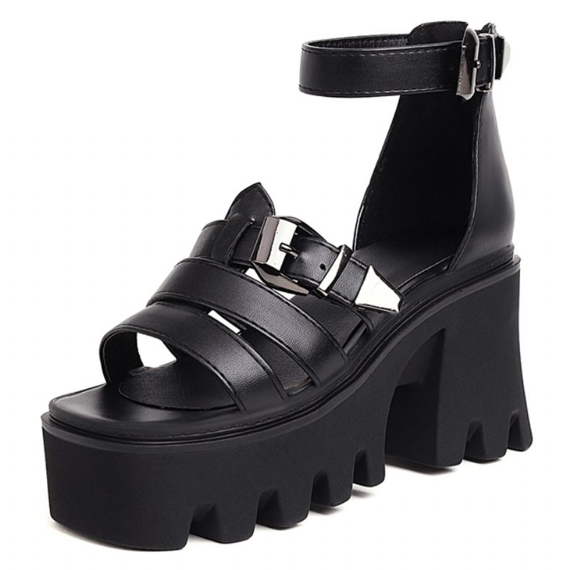 Zuri Dame Plaform Sandal - Sort
