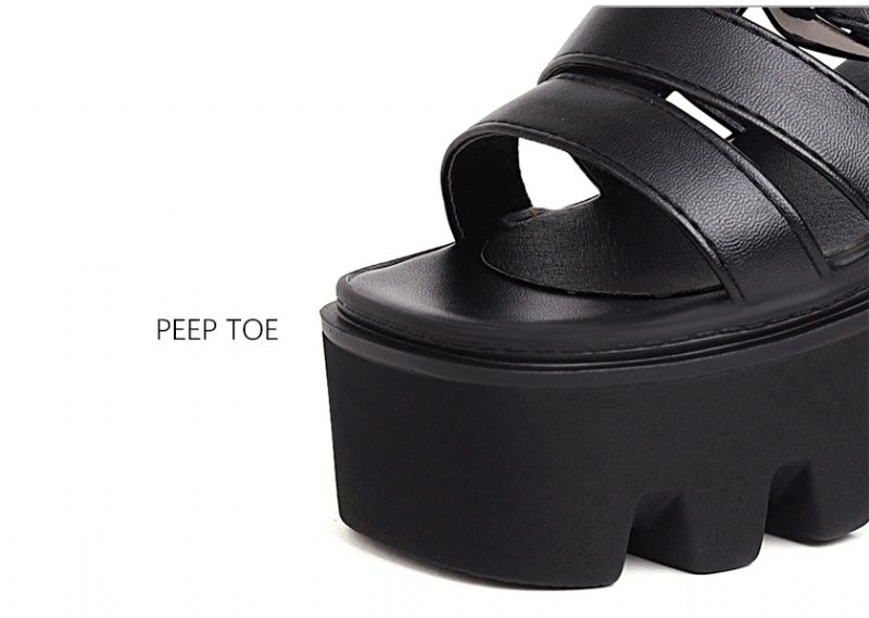 Zuri Dame Plaform Sandal - Sort